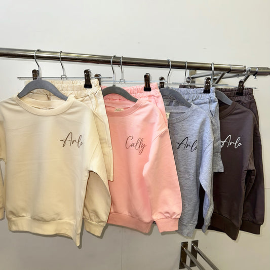 Personalised sweatshirt and shorts Co-ord